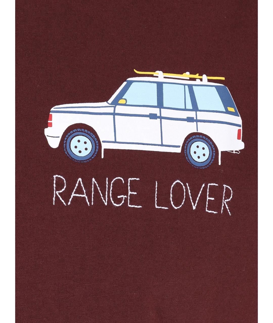 MC2 SAINT BARTH Бордовая хлопковая футболка, фото 3