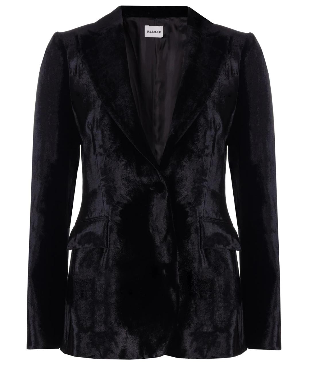 P.A.R.O.S.H. Черный вискозный жакет/пиджак, фото 1