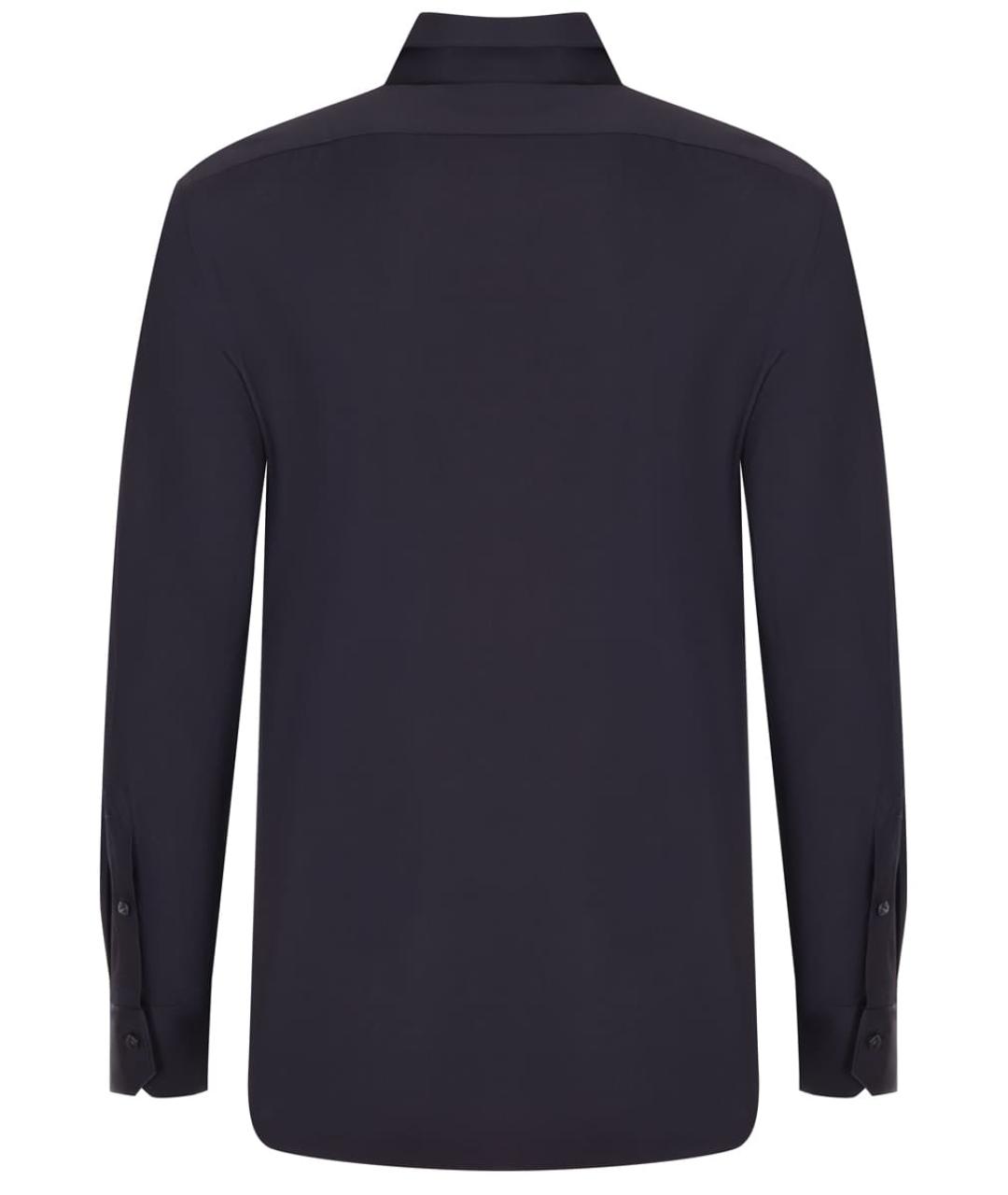 ZEGNA Черная хлопковая кэжуал рубашка, фото 2