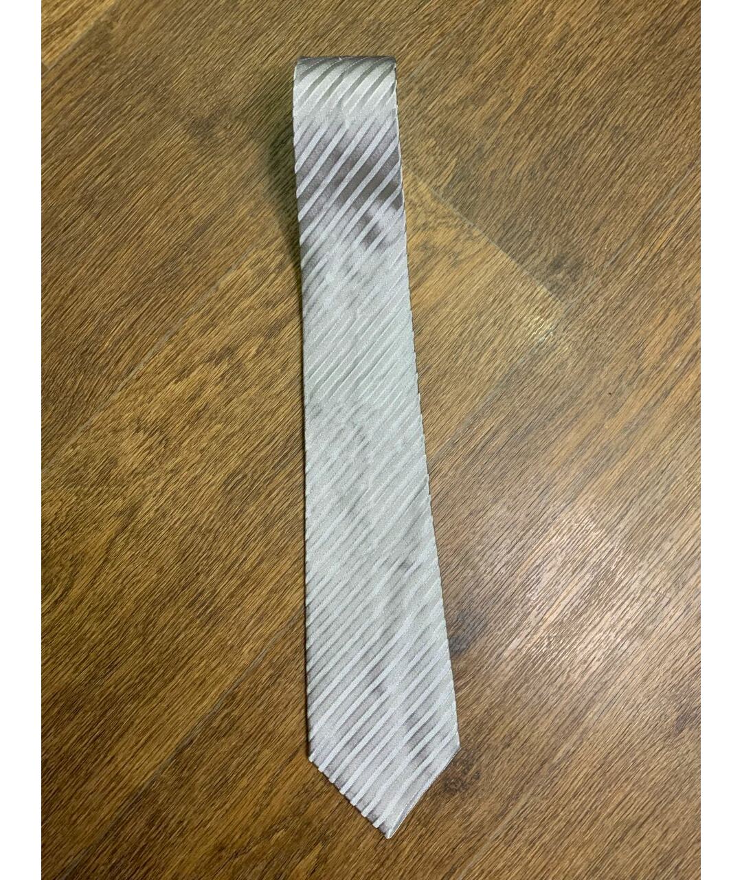 KARL LAGERFELD Серебрянный шелковый галстук, фото 7