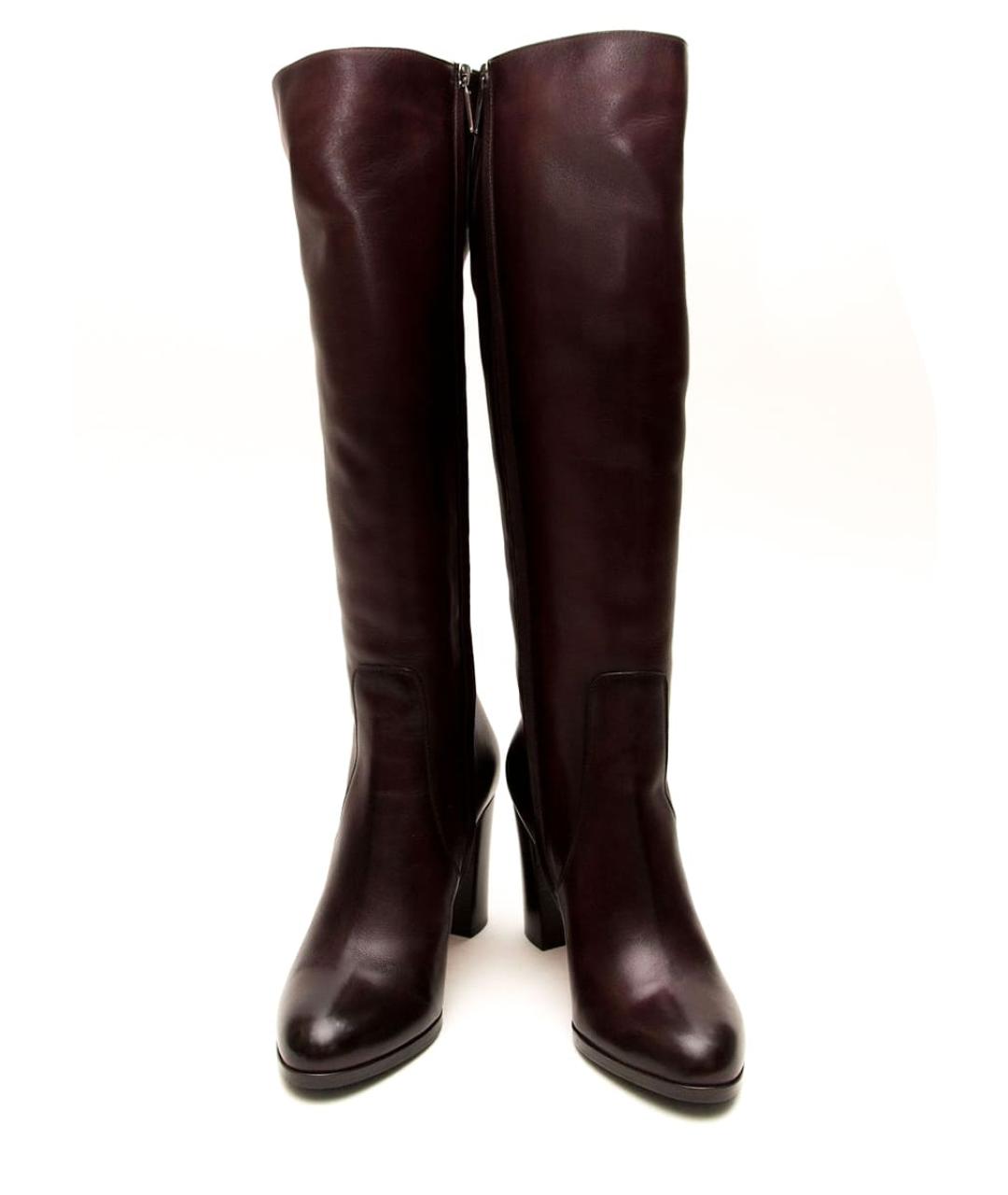 SANTONI Коричневые кожаные сапоги, фото 2