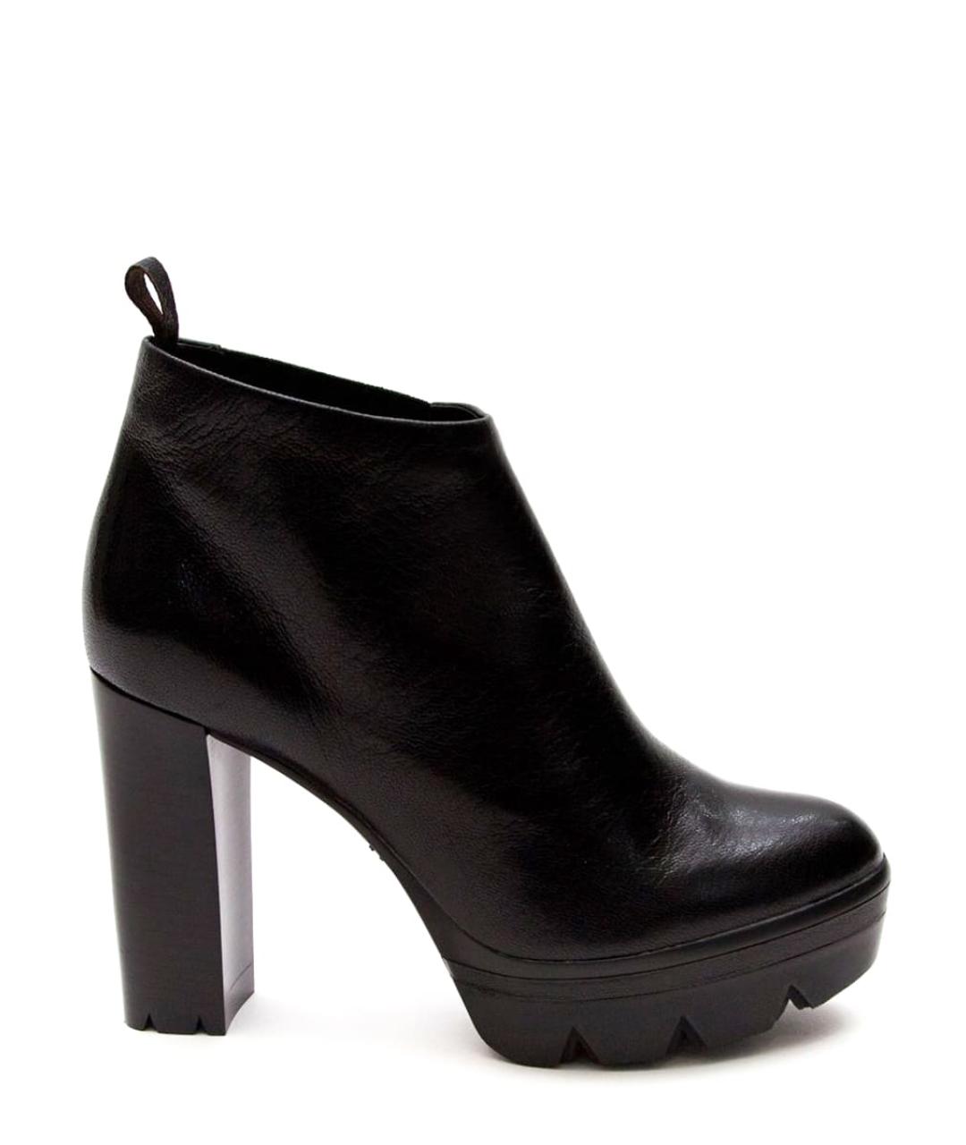 SANTONI Черные кожаные ботильоны, фото 1