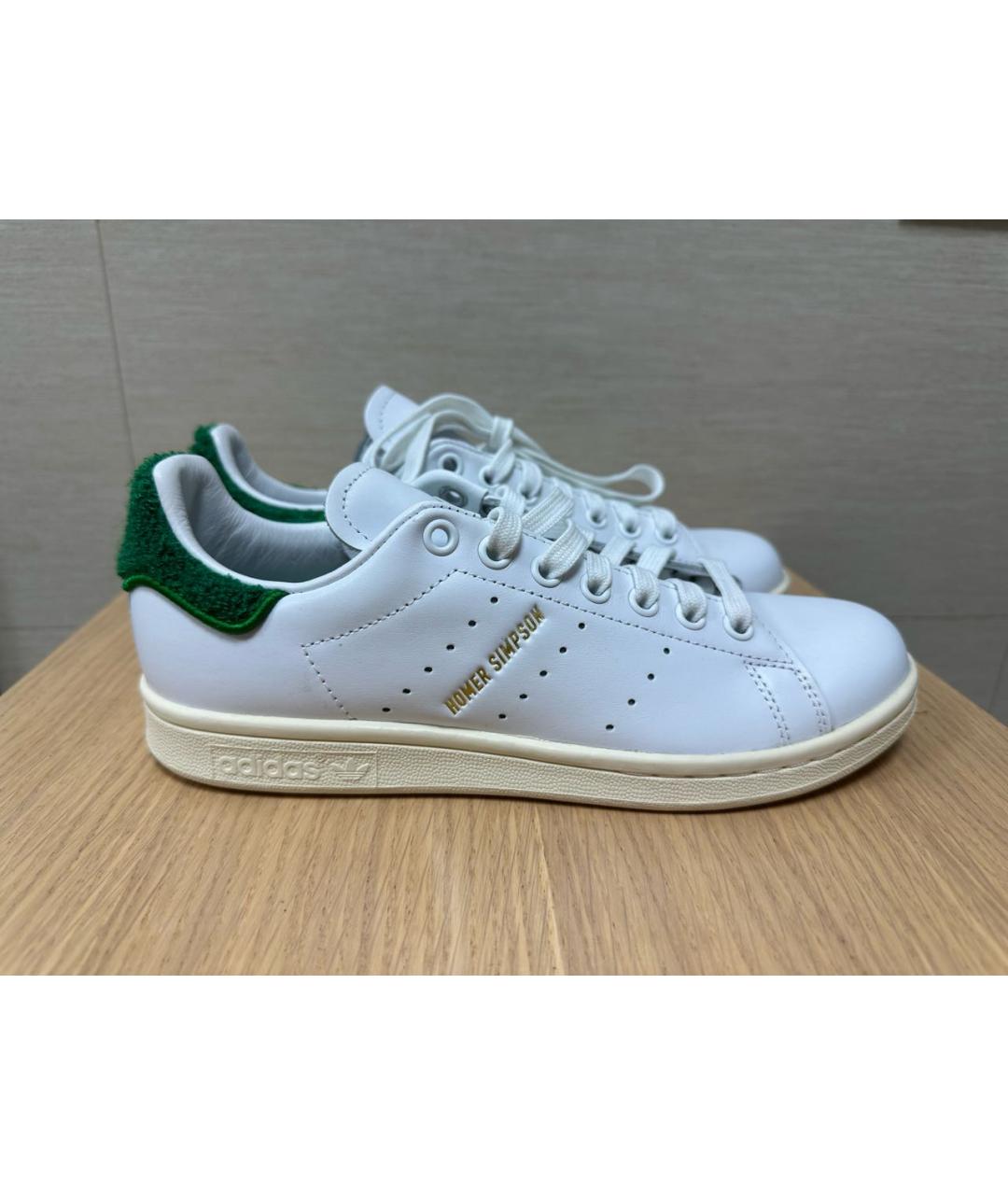 ADIDAS Белые кожаные кроссовки, фото 6