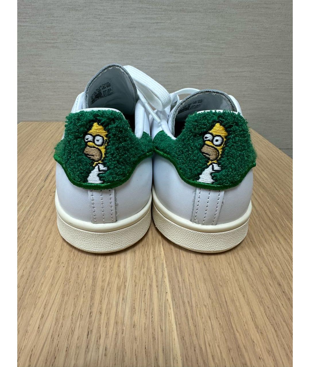 ADIDAS Белые кожаные кроссовки, фото 4