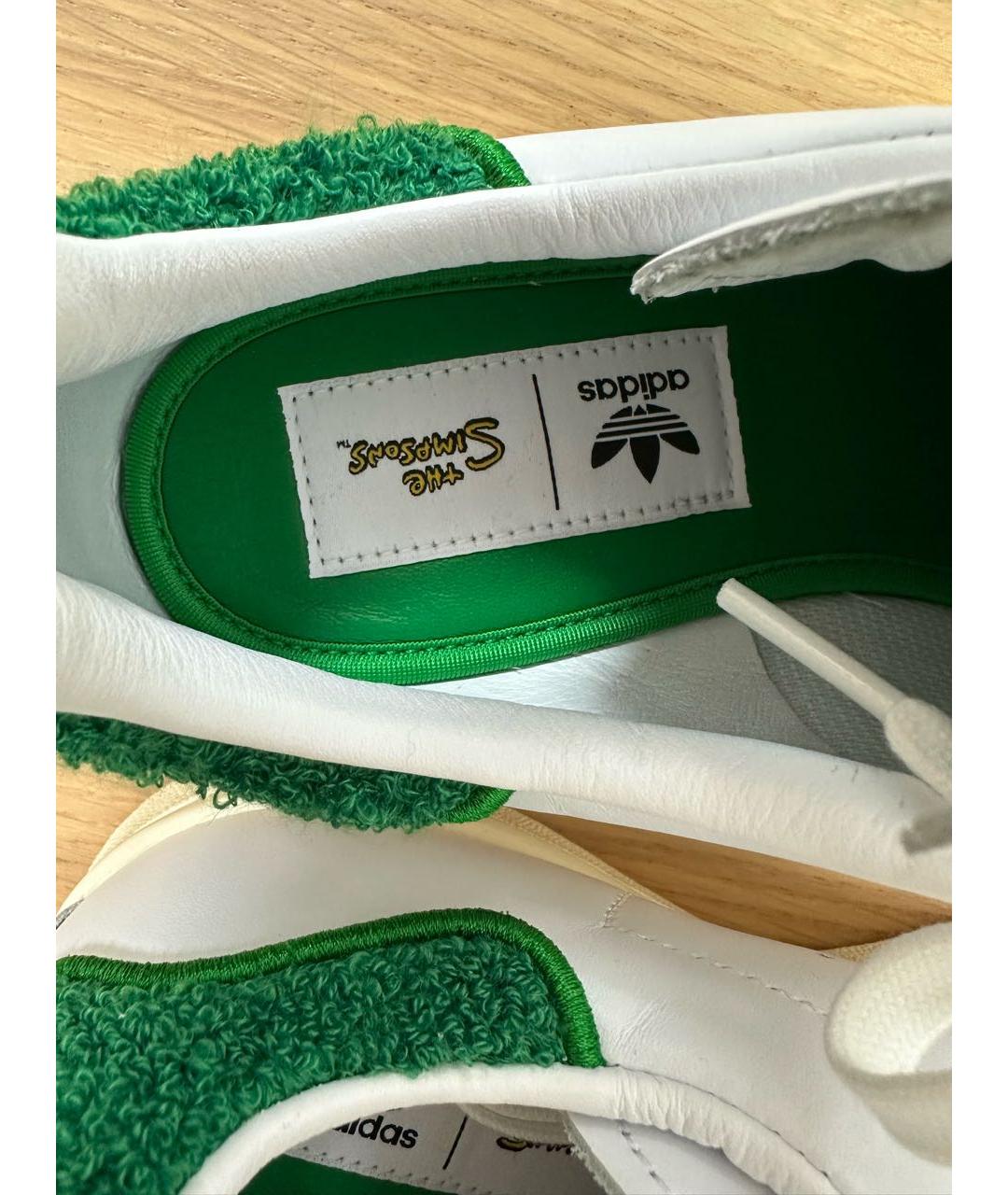 ADIDAS Белые кожаные кроссовки, фото 5