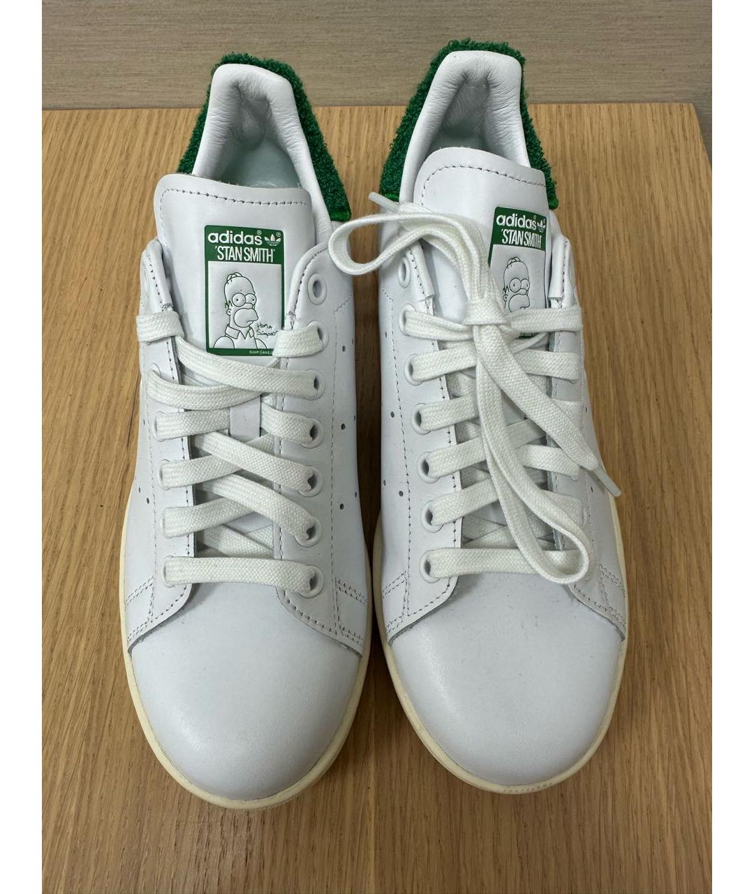 ADIDAS Белые кожаные кроссовки, фото 2