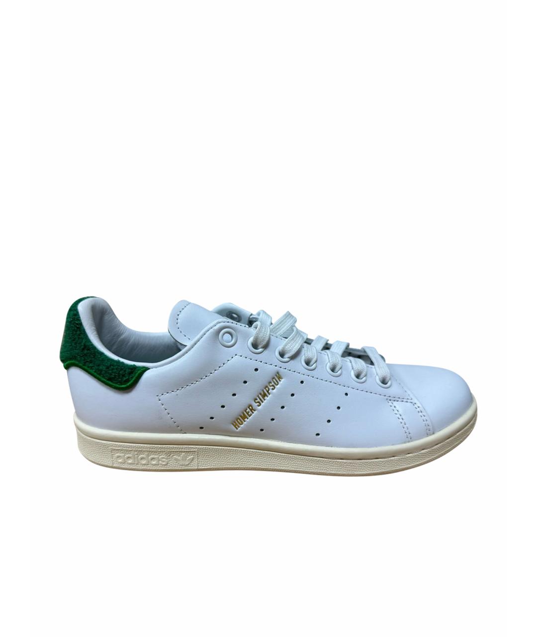 ADIDAS Белые кожаные кроссовки, фото 1