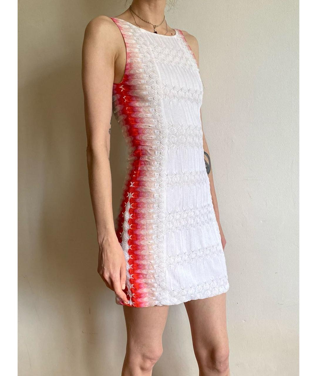 MISSONI Белое вискозное повседневное платье, фото 6