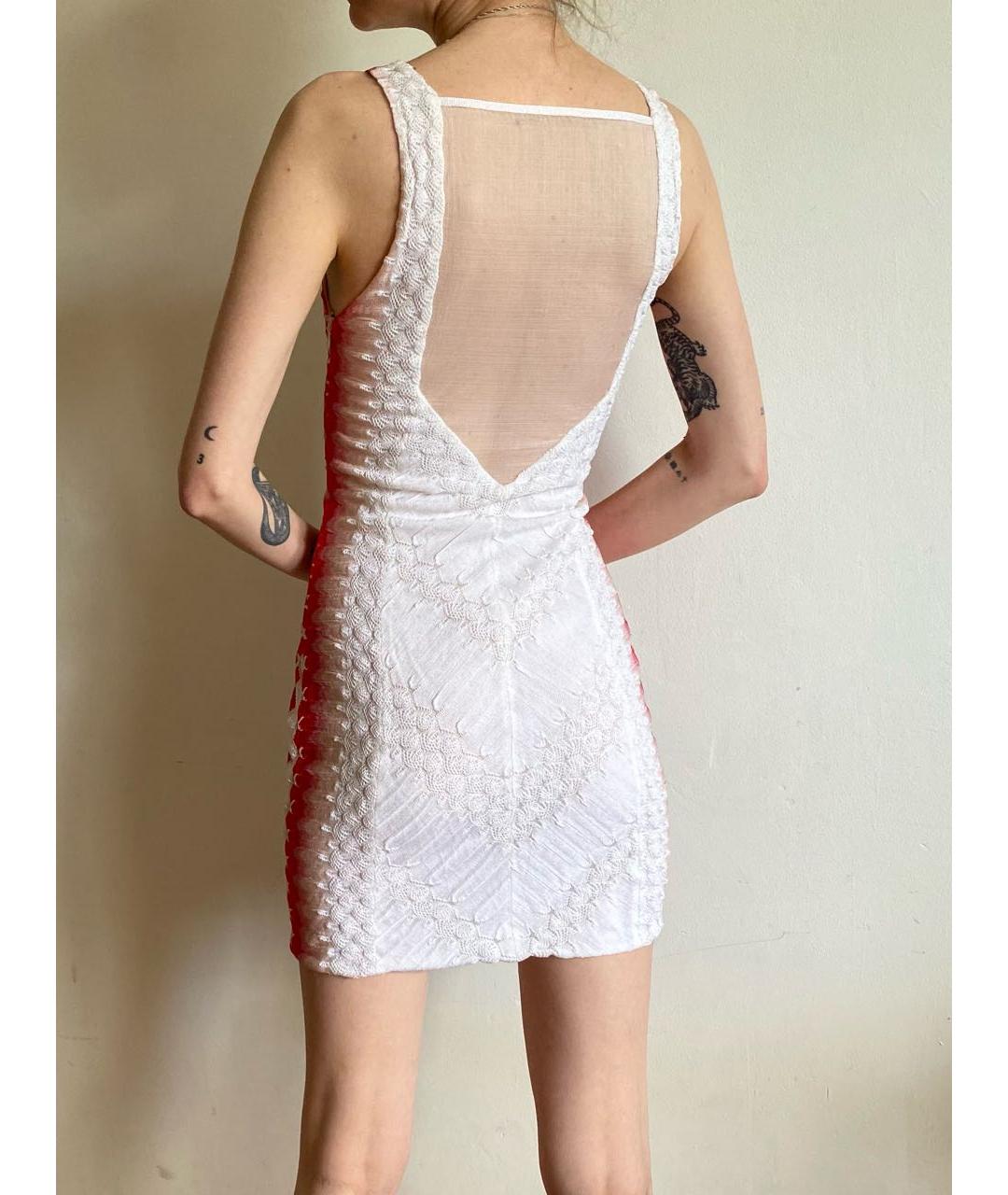 MISSONI Белое вискозное повседневное платье, фото 7