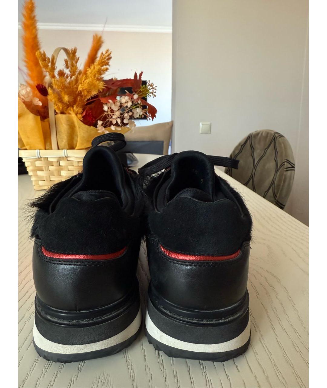 DOLCE&GABBANA Красные кожаные кроссовки, фото 4