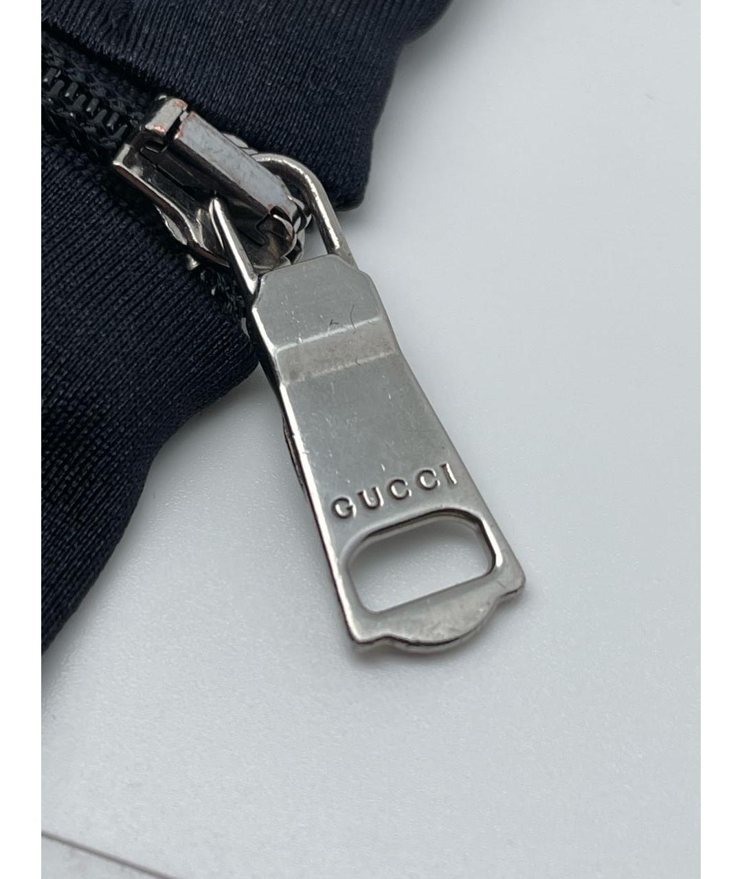 GUCCI Черные синтетические повседневные брюки, фото 4
