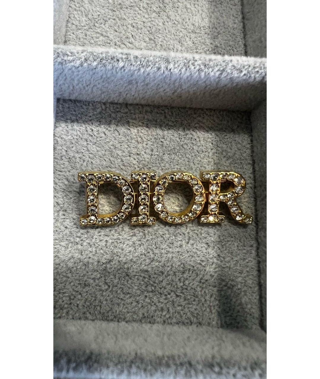 CHRISTIAN DIOR Золотая металлическая булавка / брошь, фото 4