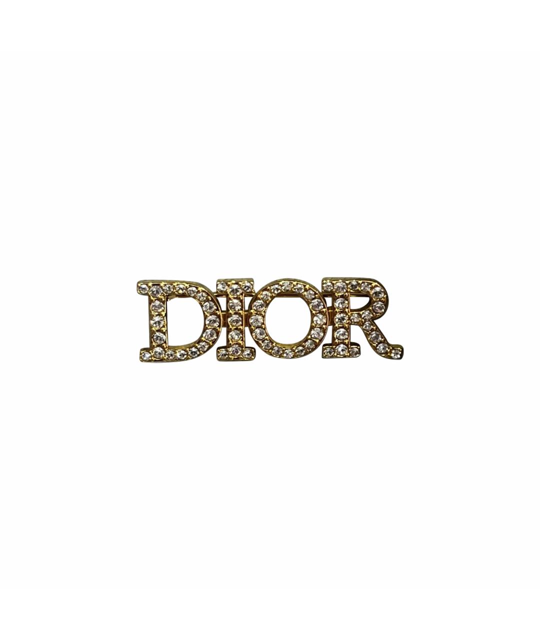 CHRISTIAN DIOR Золотая металлическая булавка / брошь, фото 1