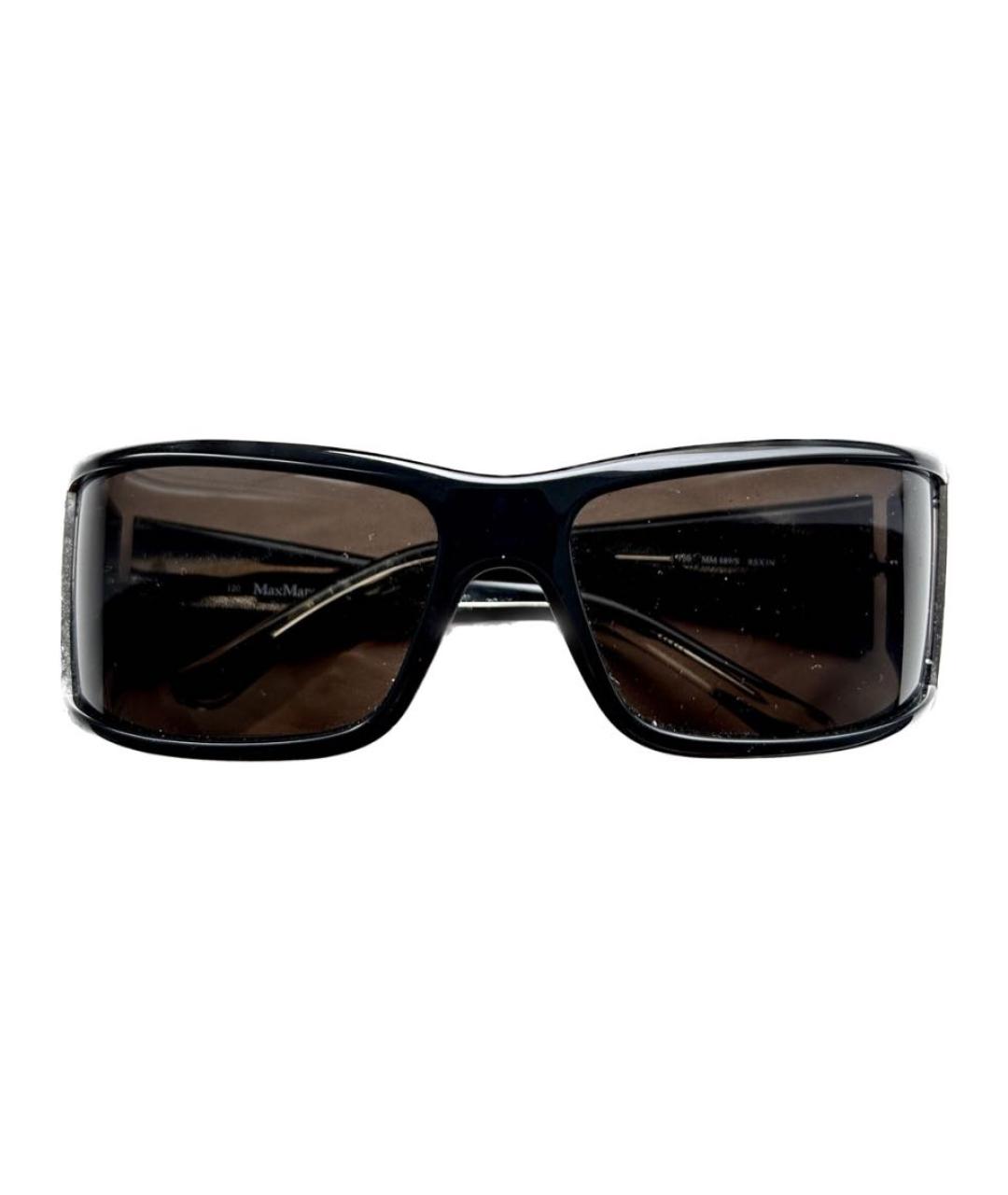MAX MARA Коричневые пластиковые солнцезащитные очки, фото 2