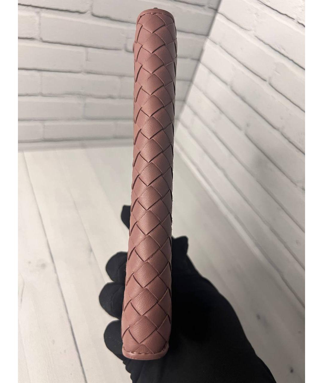 BOTTEGA VENETA Коралловый кожаный кошелек, фото 3