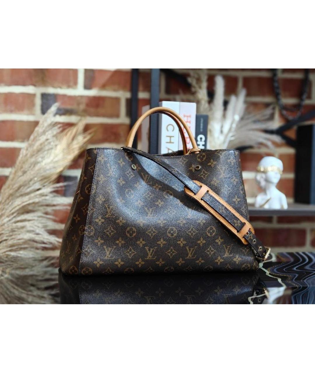 LOUIS VUITTON Коричневая сумка с короткими ручками, фото 2