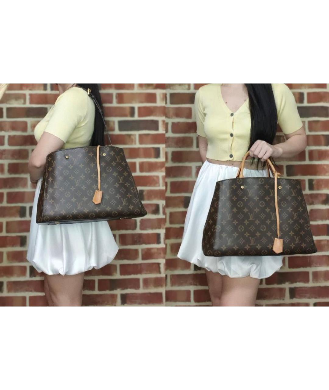 LOUIS VUITTON Коричневая сумка с короткими ручками, фото 5