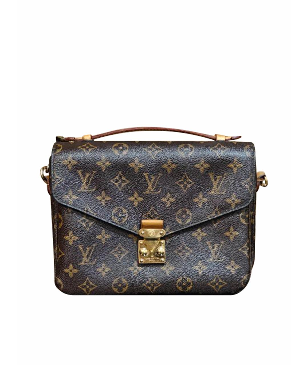 LOUIS VUITTON Коричневая сумка с короткими ручками, фото 1