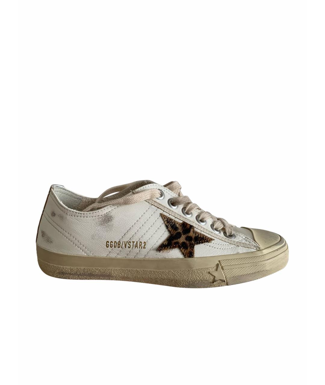 GOLDEN GOOSE DELUXE BRAND Белые кожаные кеды, фото 1