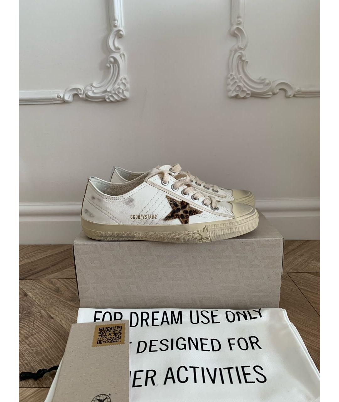 GOLDEN GOOSE DELUXE BRAND Белые кожаные кеды, фото 2