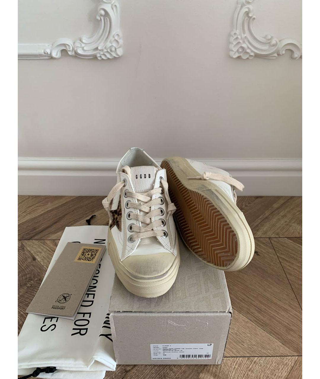 GOLDEN GOOSE DELUXE BRAND Белые кожаные кеды, фото 3