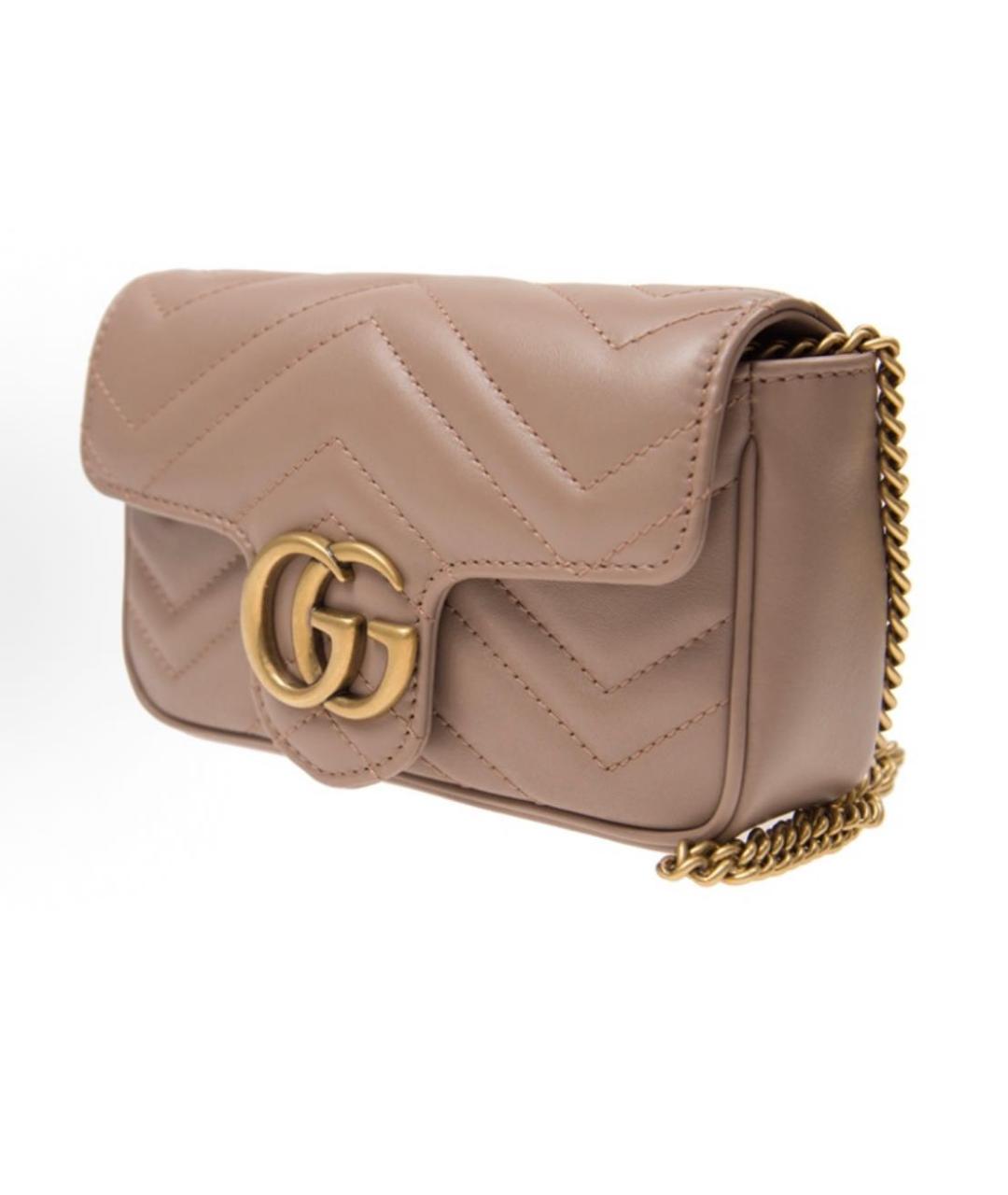 GUCCI Бежевая кожаная сумка через плечо, фото 2