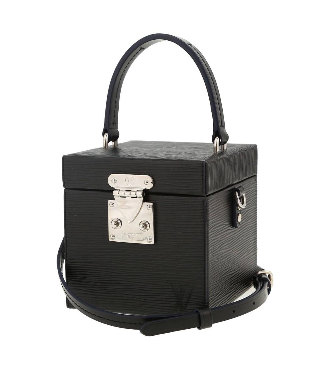 LOUIS VUITTON Черная кожаная сумка с короткими ручками, фото 1