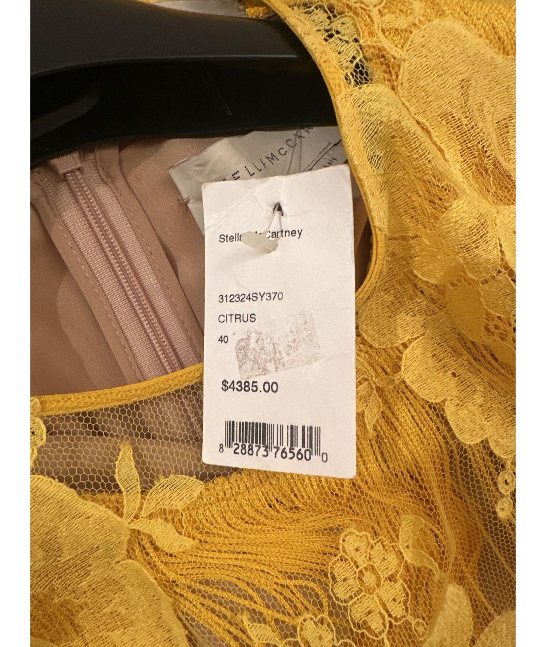 STELLA MCCARTNEY Желтое шелковое вечернее платье, фото 8