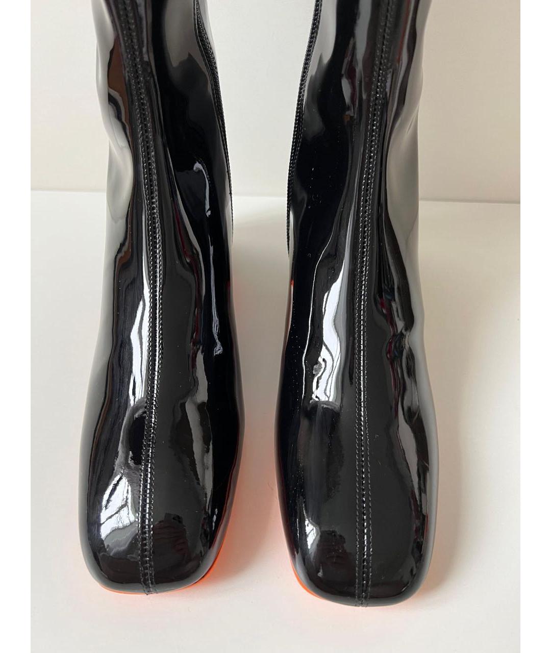 CHRISTIAN DIOR Черные сапоги из лакированной кожи, фото 3