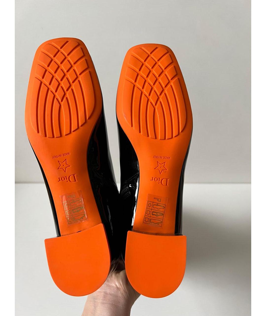 CHRISTIAN DIOR Черные сапоги из лакированной кожи, фото 7