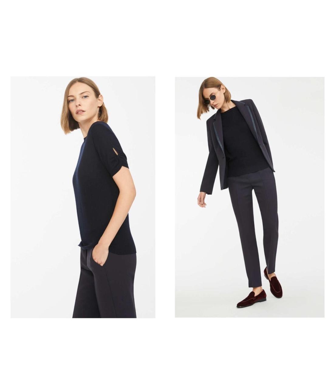 MAX MARA Темно-синий кашемировый джемпер / свитер, фото 2