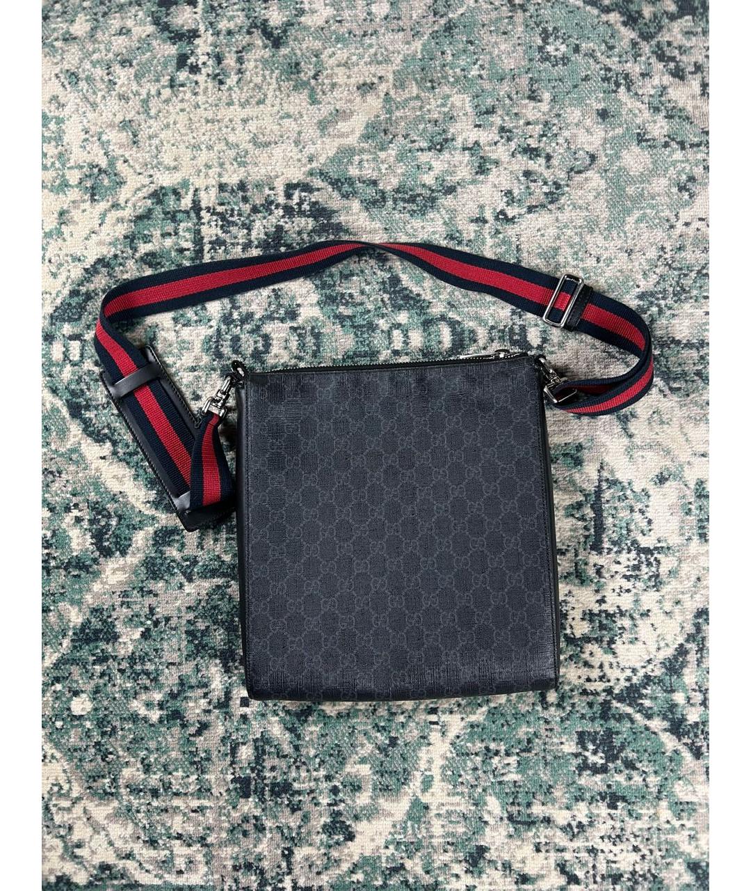 GUCCI Черная кожаная сумка на плечо, фото 3