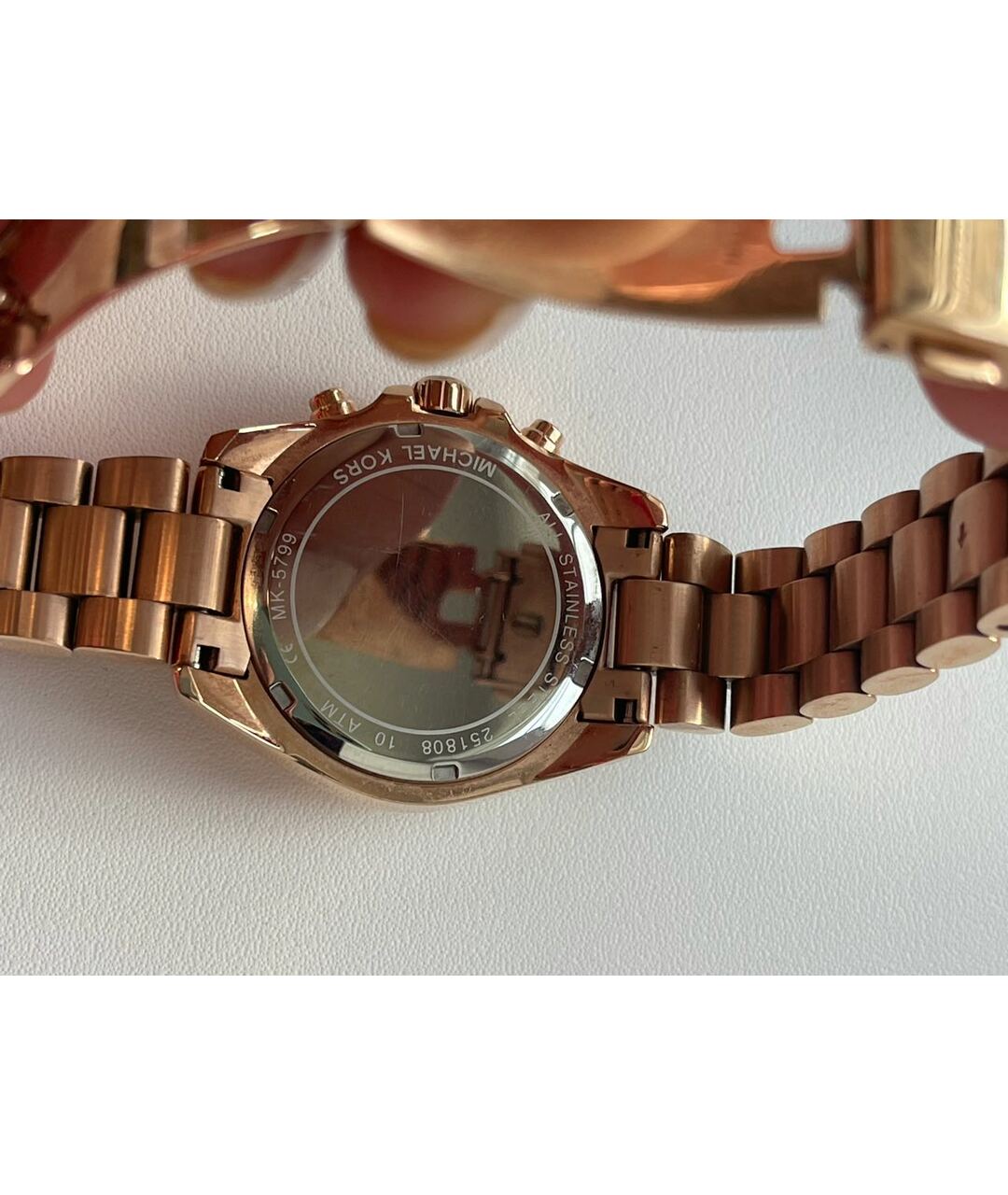 MICHAEL KORS Розовые стальные часы, фото 2
