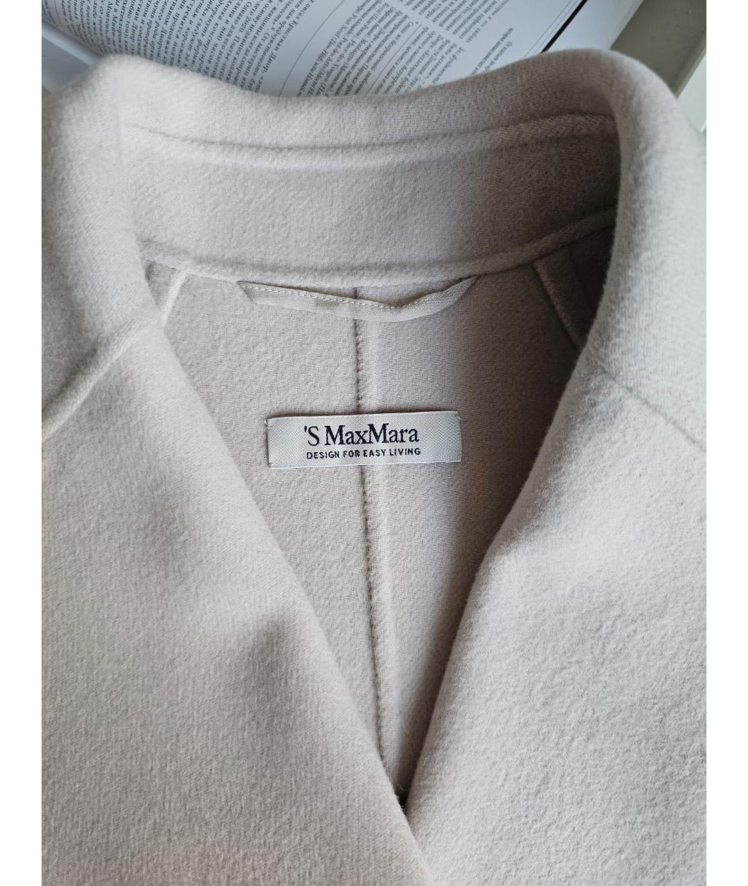 MAX MARA Бежевый шерстяной жилет, фото 4