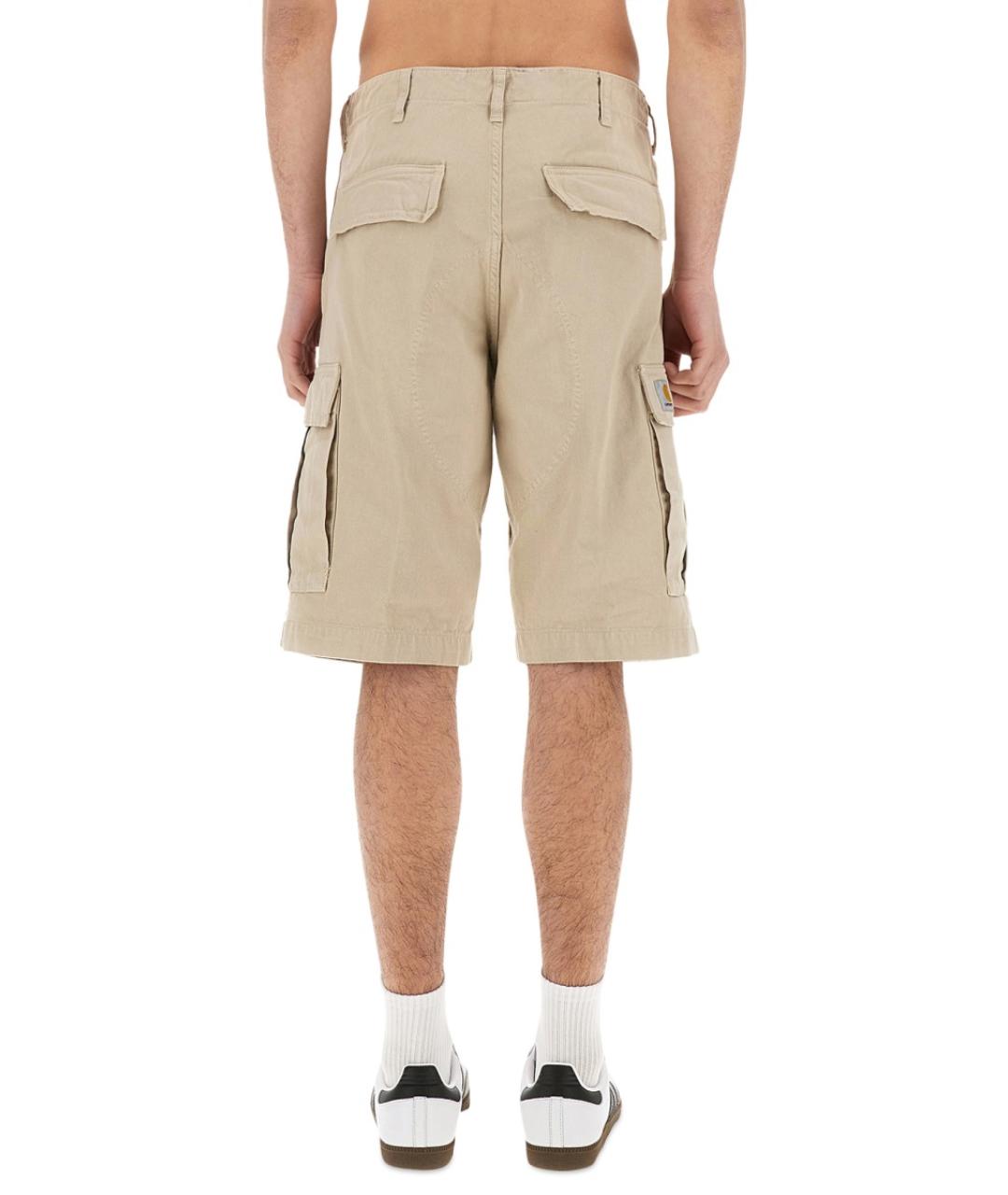 CARHARTT WIP Бежевые хлопковые шорты, фото 3