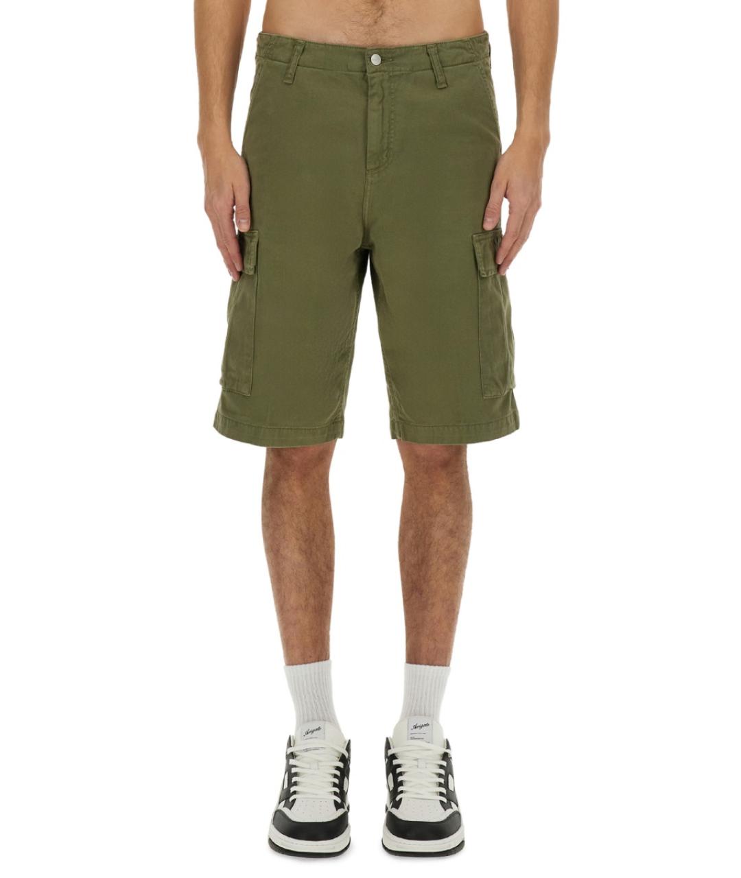 CARHARTT WIP Зеленые хлопковые шорты, фото 5
