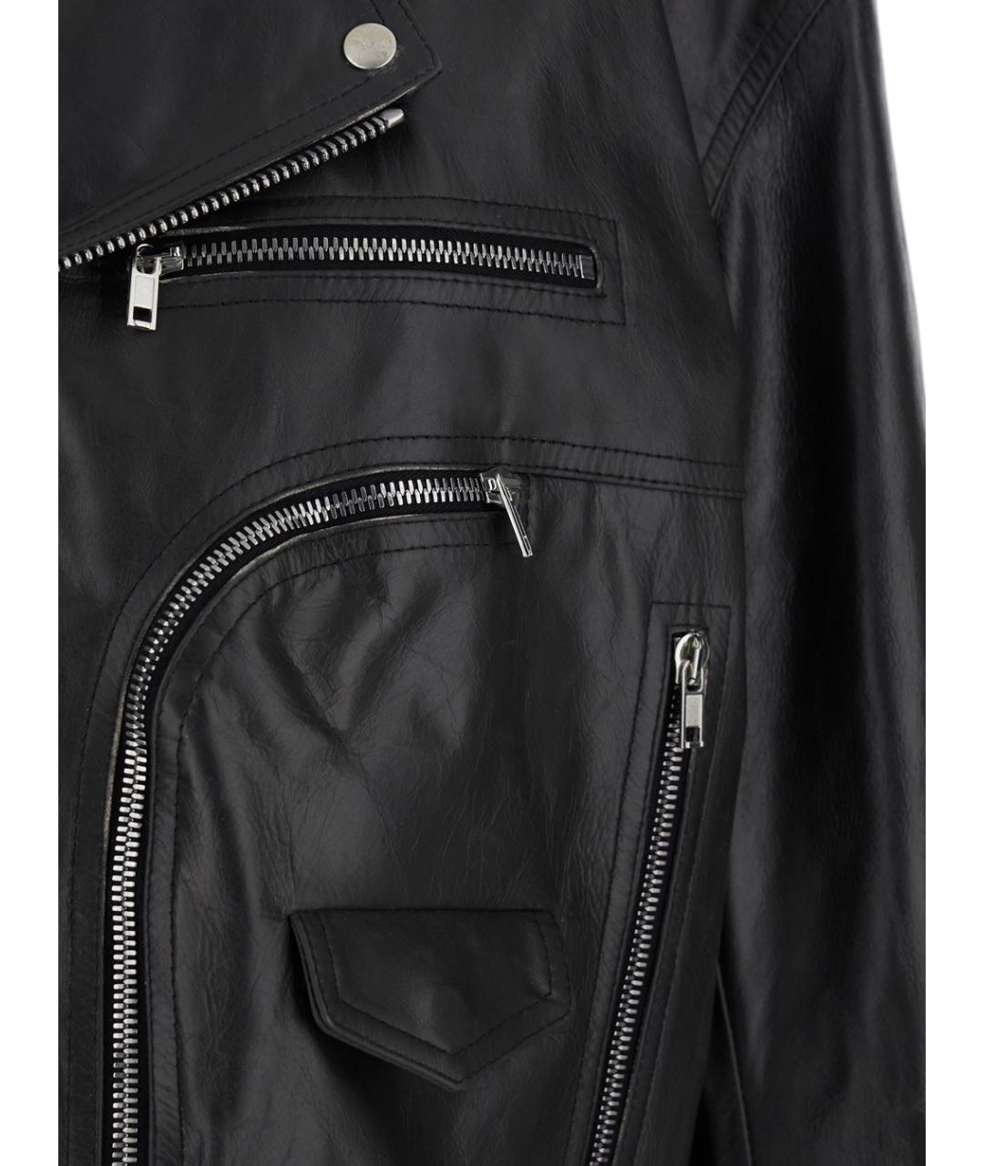 RICK OWENS Черная кожаная куртка, фото 6