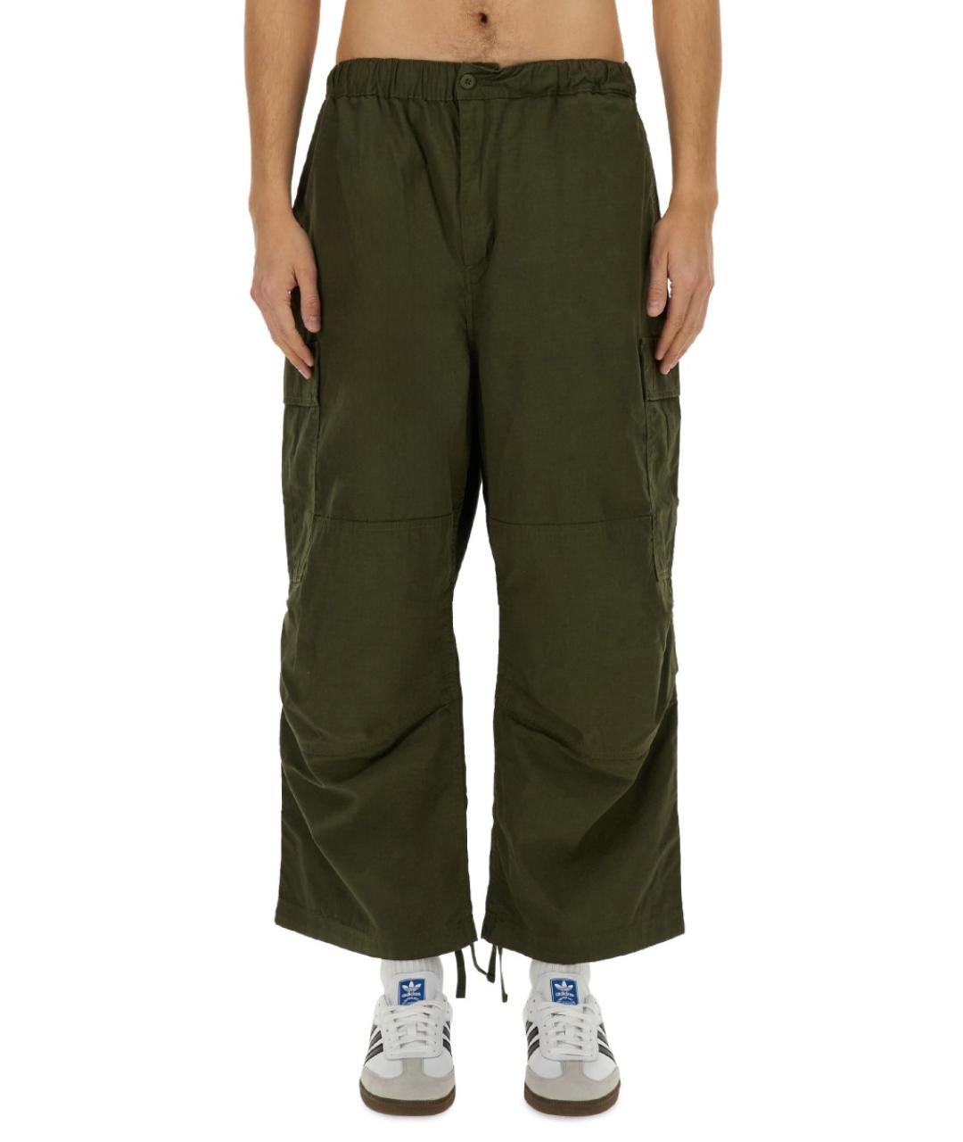 CARHARTT WIP Зеленые хлопковые повседневные брюки, фото 1