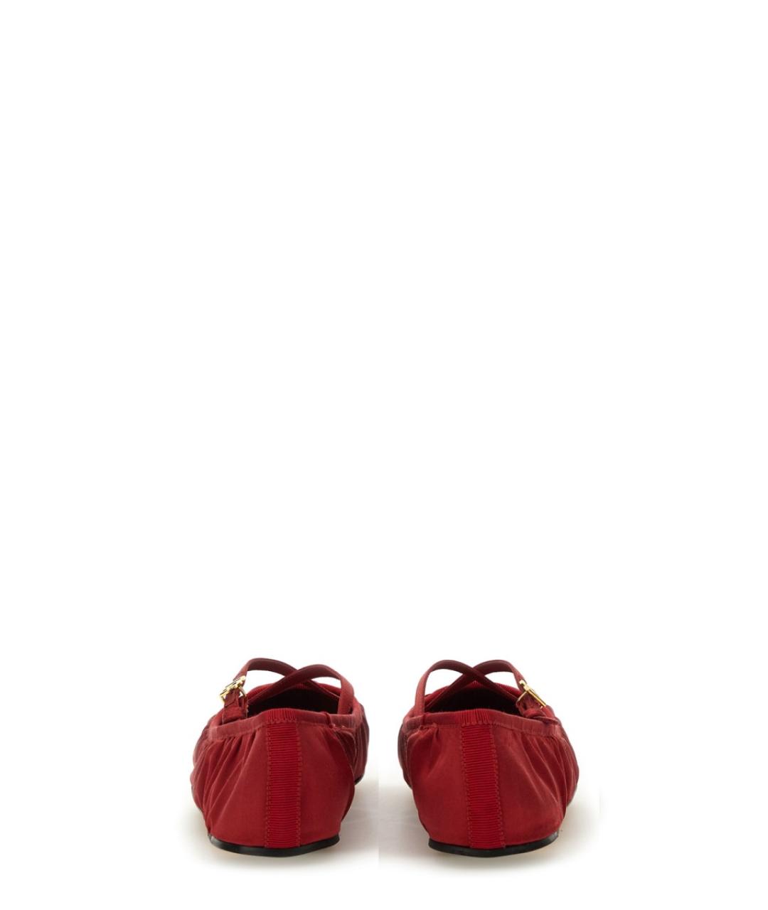 DOLCE&GABBANA Красные синтетические балетки, фото 4