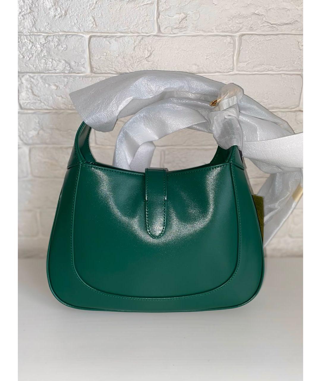 GUCCI Зеленая кожаная сумка с короткими ручками, фото 3