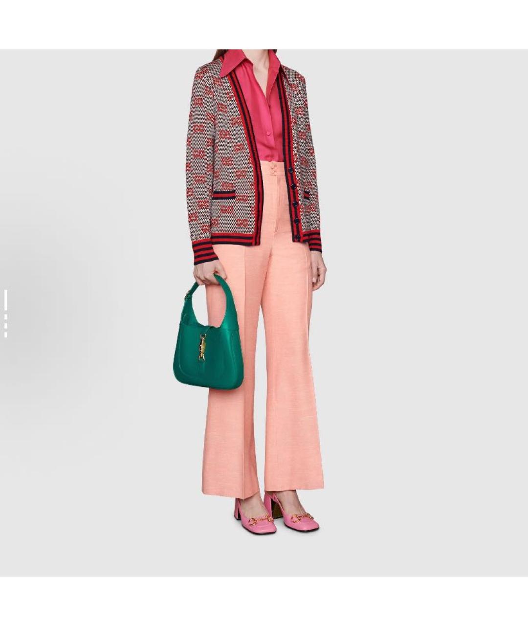 GUCCI Зеленая кожаная сумка с короткими ручками, фото 8