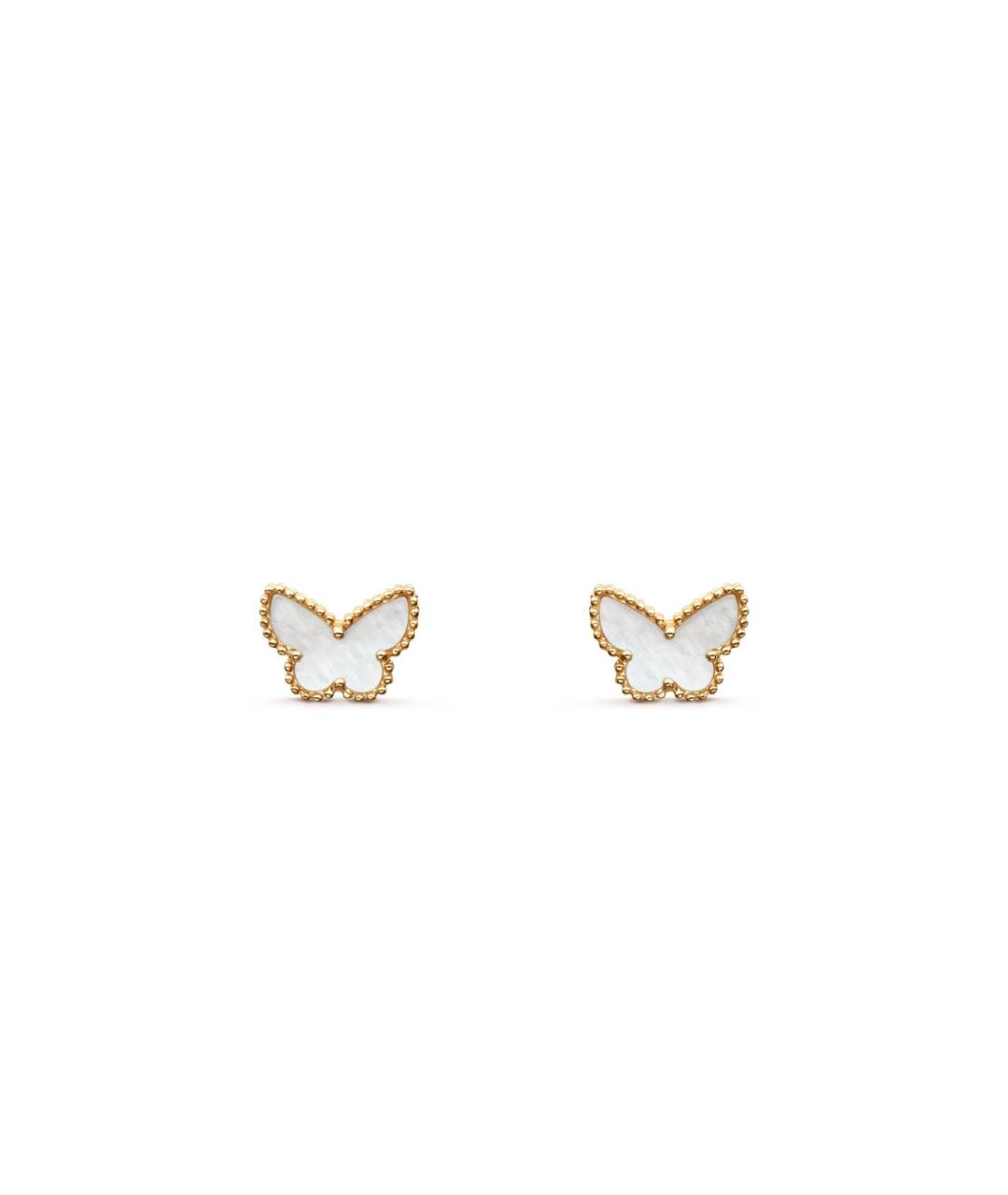 VAN CLEEF & ARPELS Белые серьги из желтого золота, фото 1