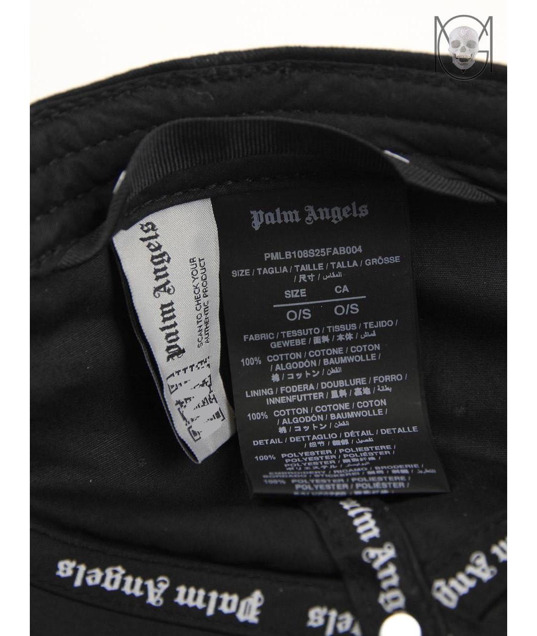 PALM ANGELS Черная хлопковая кепка/бейсболка, фото 5