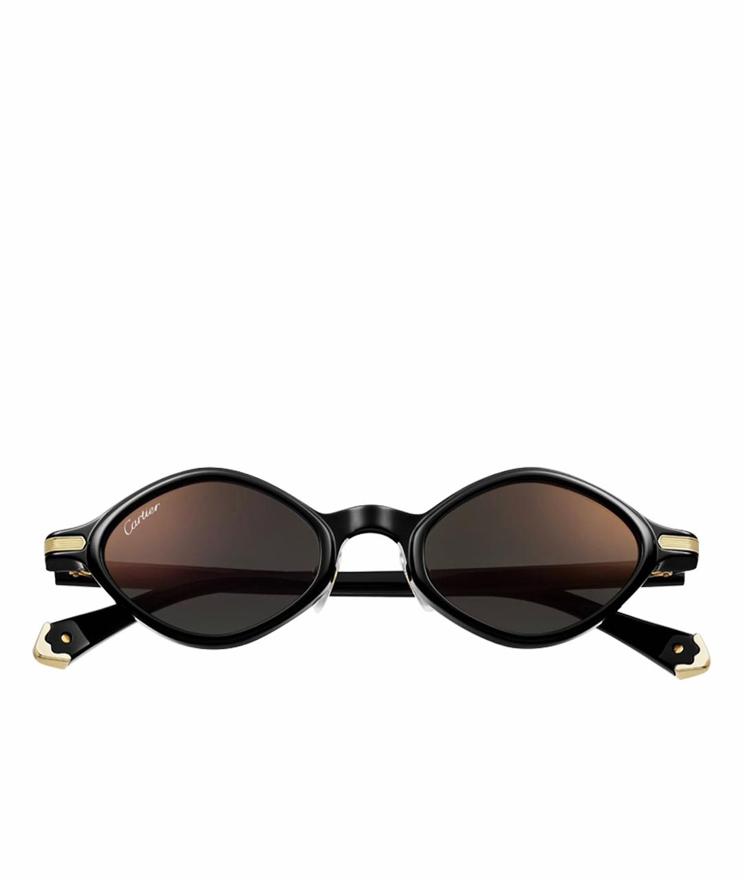 CARTIER Черные пластиковые солнцезащитные очки, фото 1