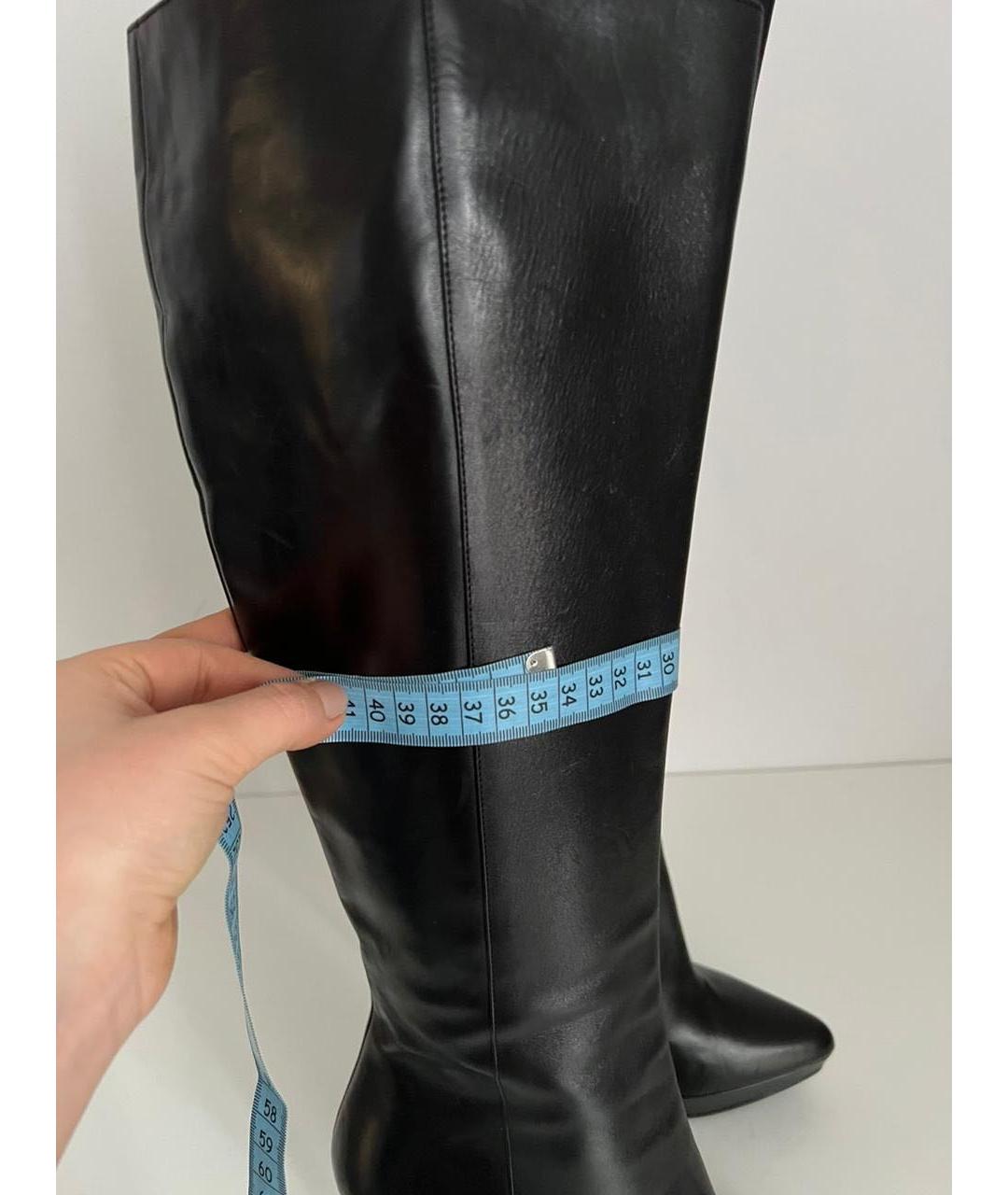 SAINT LAURENT Черные сапоги из лакированной кожи, фото 6