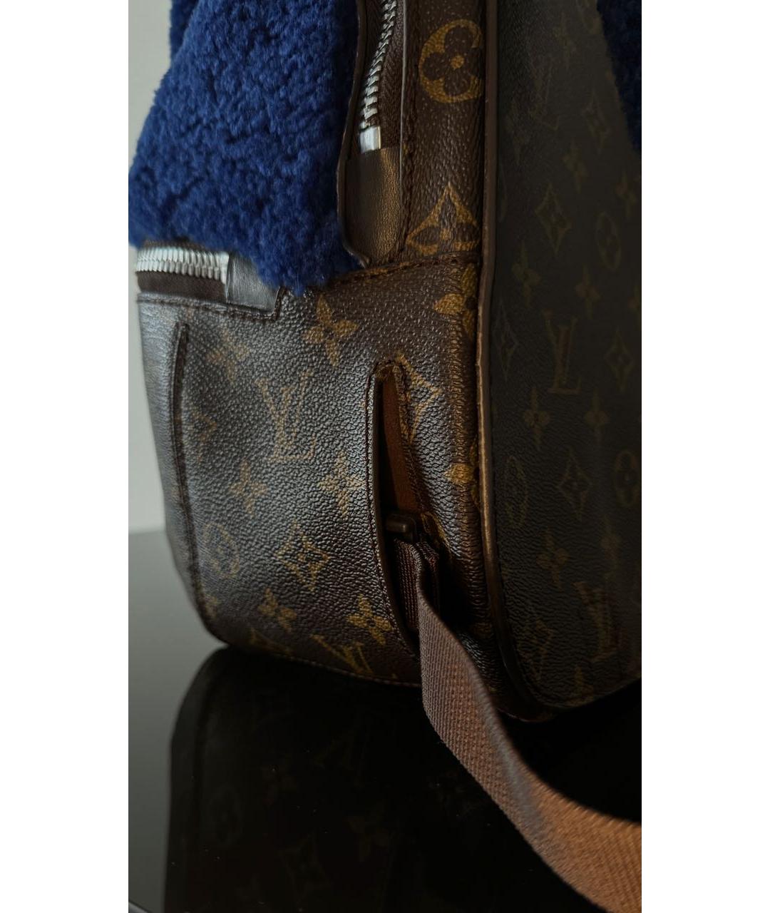 LOUIS VUITTON Темно-синий меховой рюкзак, фото 7