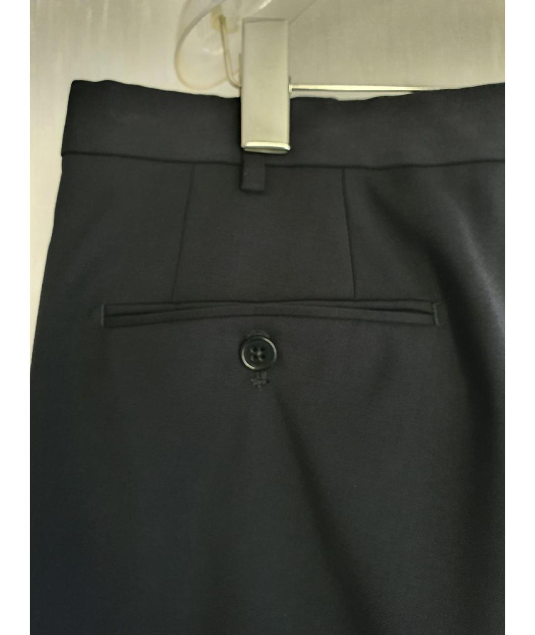ARMANI COLLEZIONI Черные шерстяные классические брюки, фото 5