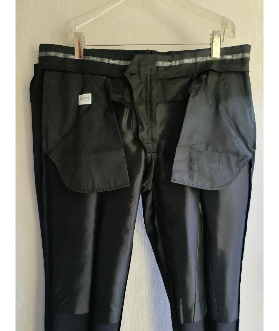 ARMANI COLLEZIONI Черные шерстяные классические брюки, фото 2