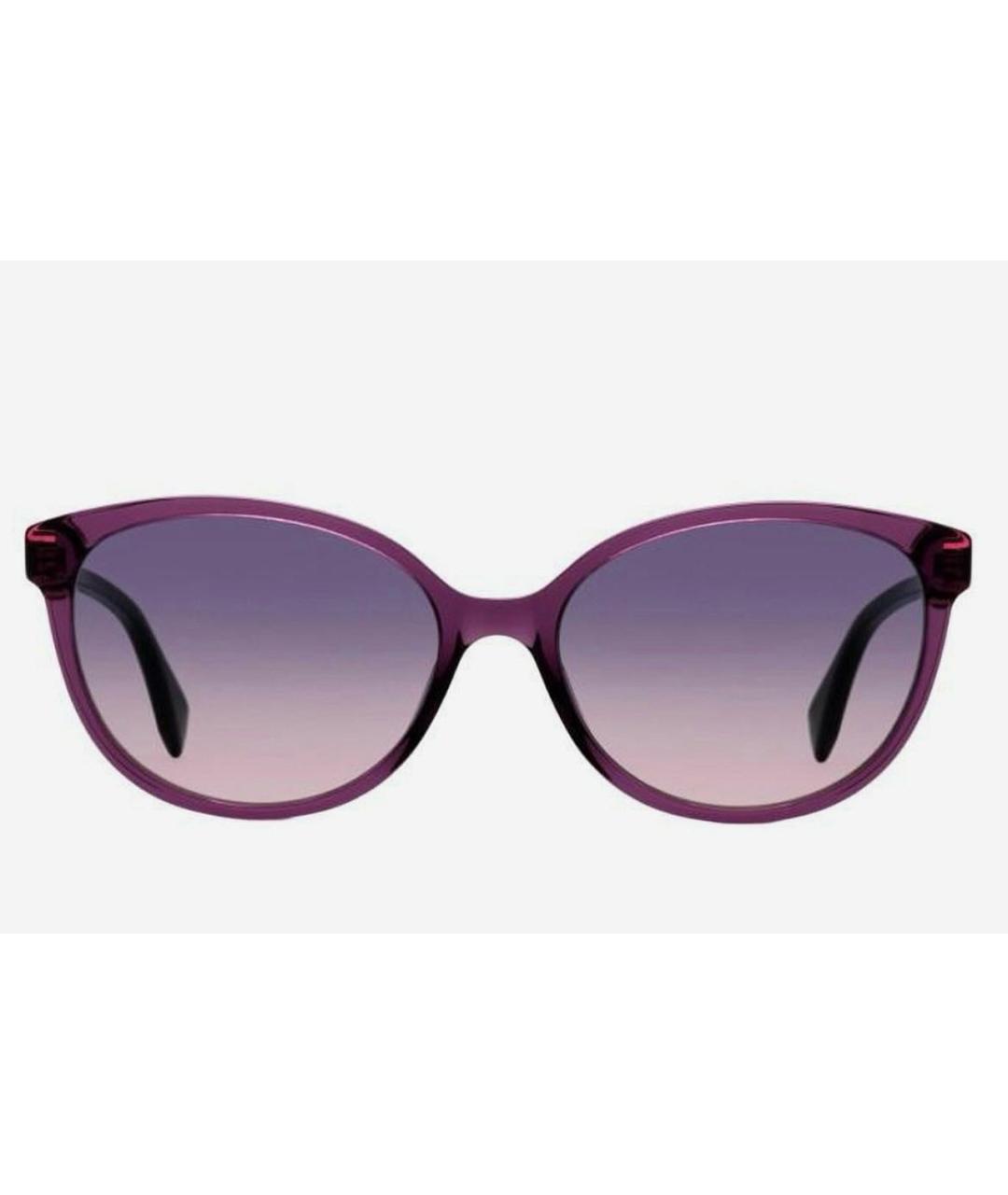 FENDI Фиолетовые пластиковые солнцезащитные очки, фото 9