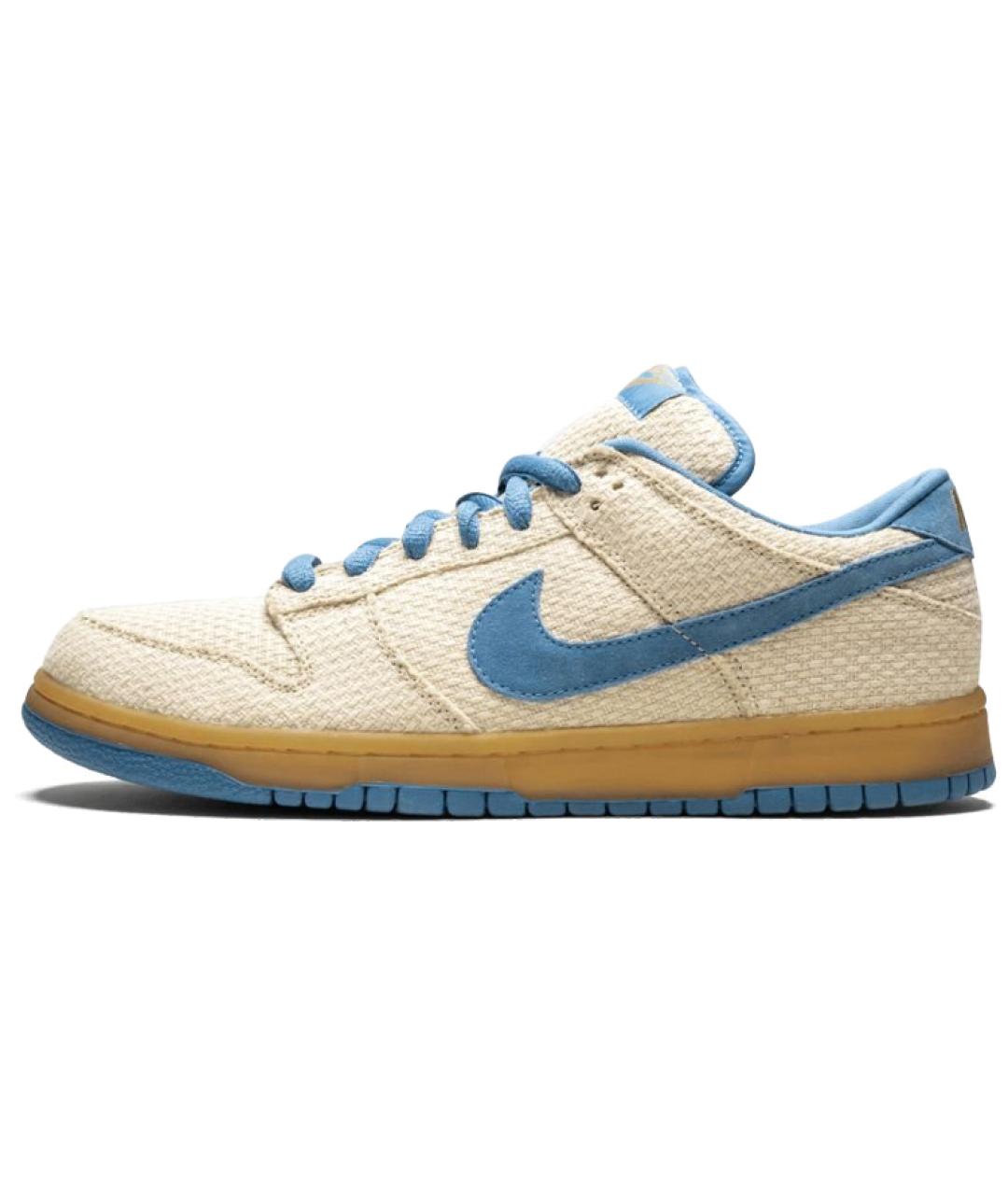 NIKE Бежевые кожаные низкие кроссовки / кеды, фото 2